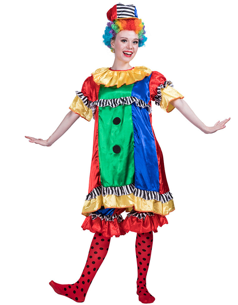 QINSEN Women's Two Pieces Clown Costume Set