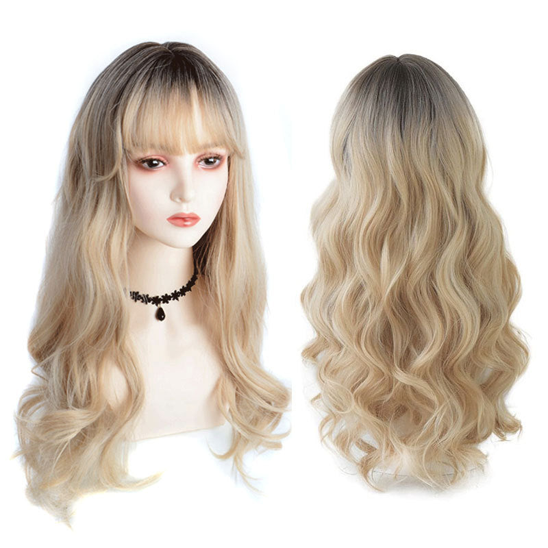 QINSEN Gold Blonde 613 Lace Front Wigs Human Hair 22"